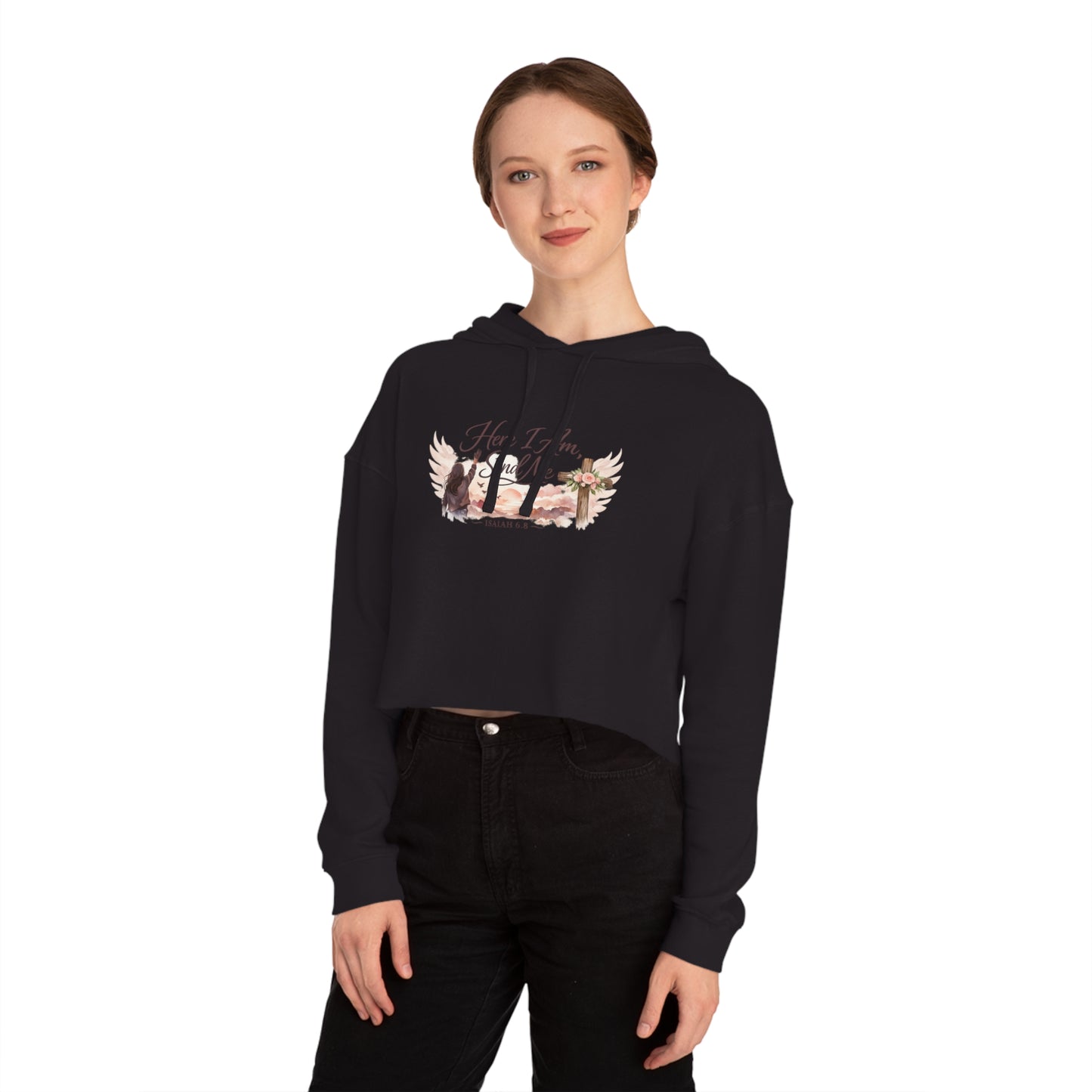 Send Me Women’s Cropped Hooded Sweatshirt