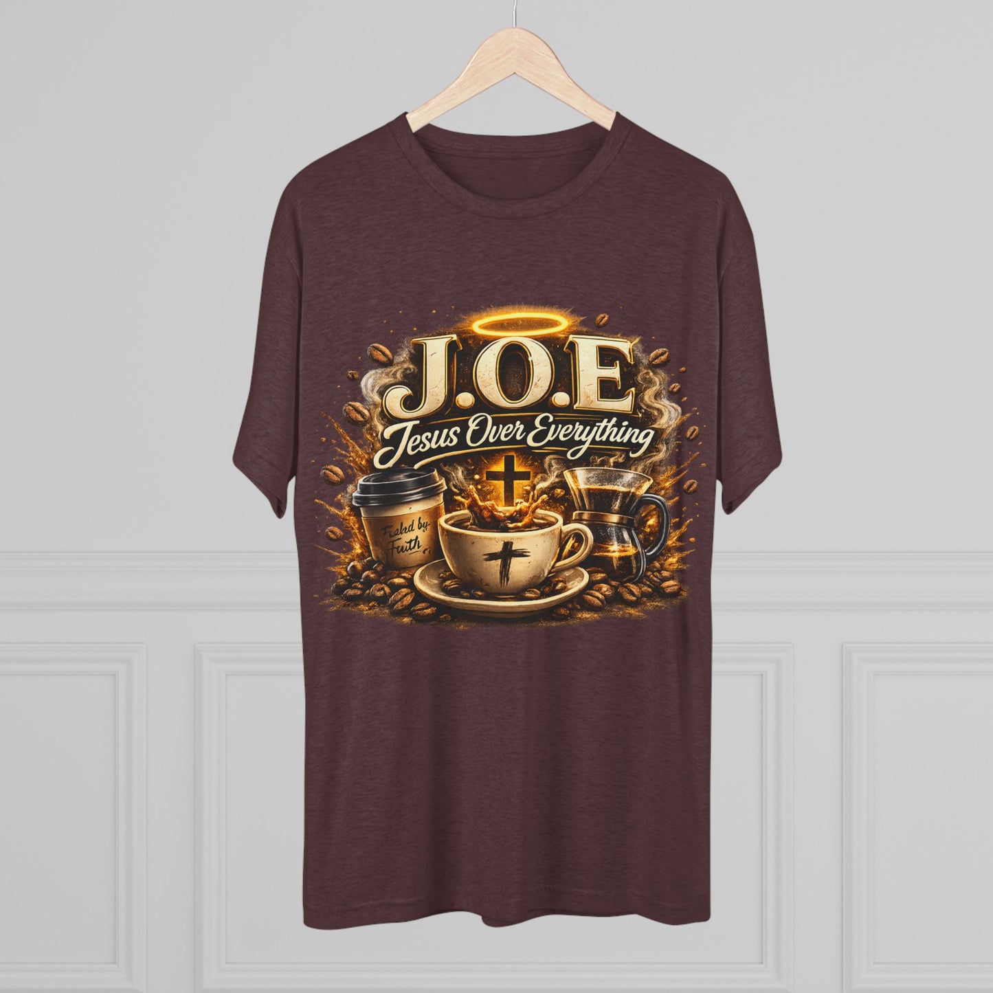 Jesus Over Everything Unisex Tri-Blend Crew Tee