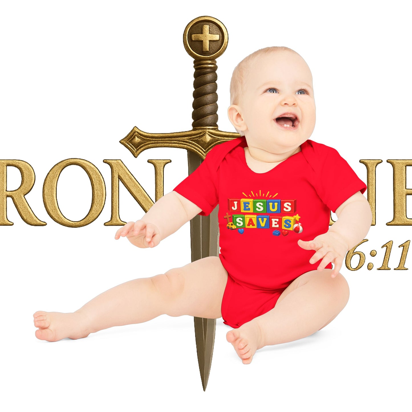 Baby Jesus Saves Organic Short Sleeve Bodysuit