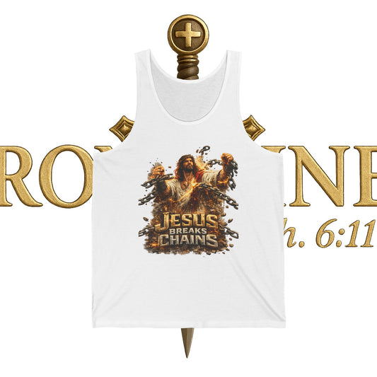 Jesus Breaks Chains Unisex Jersey Tank
