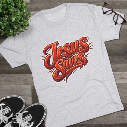 Jesus Saves Unisex Tri-Blend Crew Tee