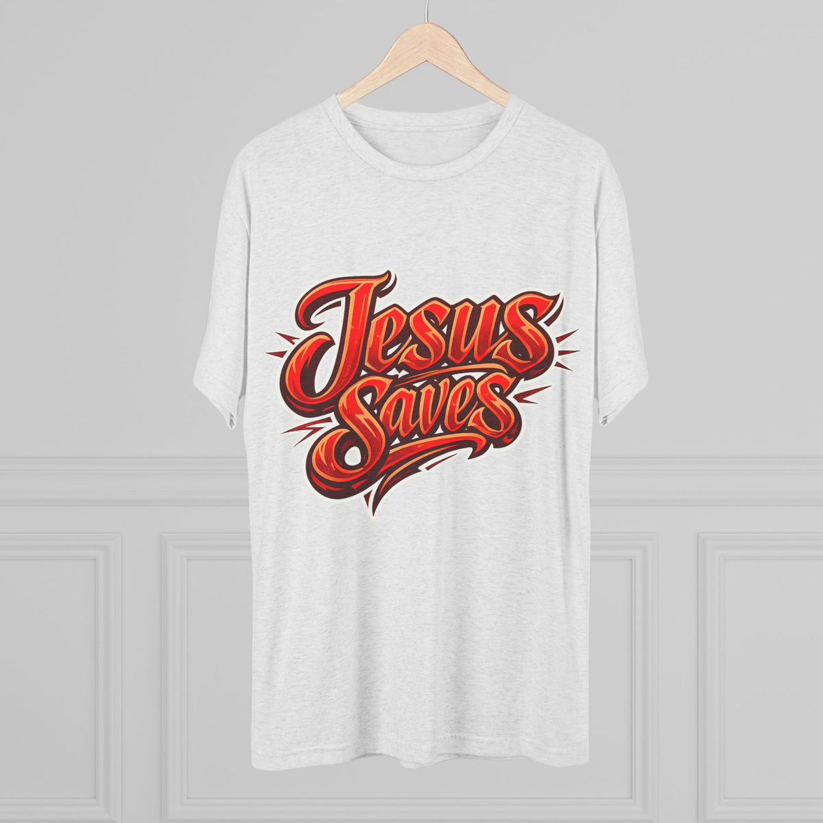 Jesus Saves Unisex Tri-Blend Crew Tee