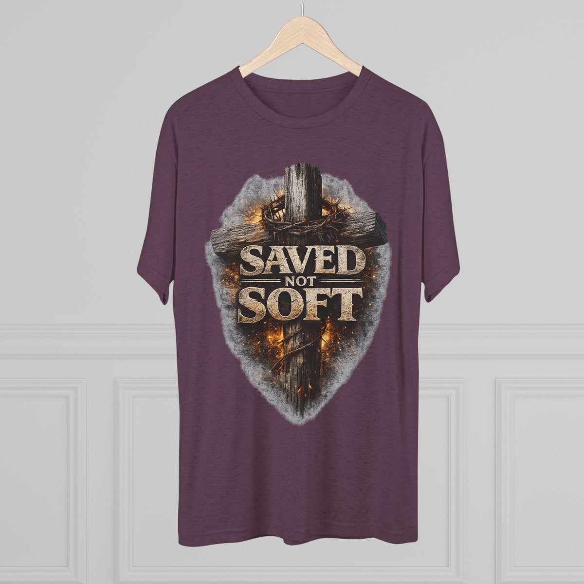 Saved but Not Soft Unisex Tri-Blend Crew Tee