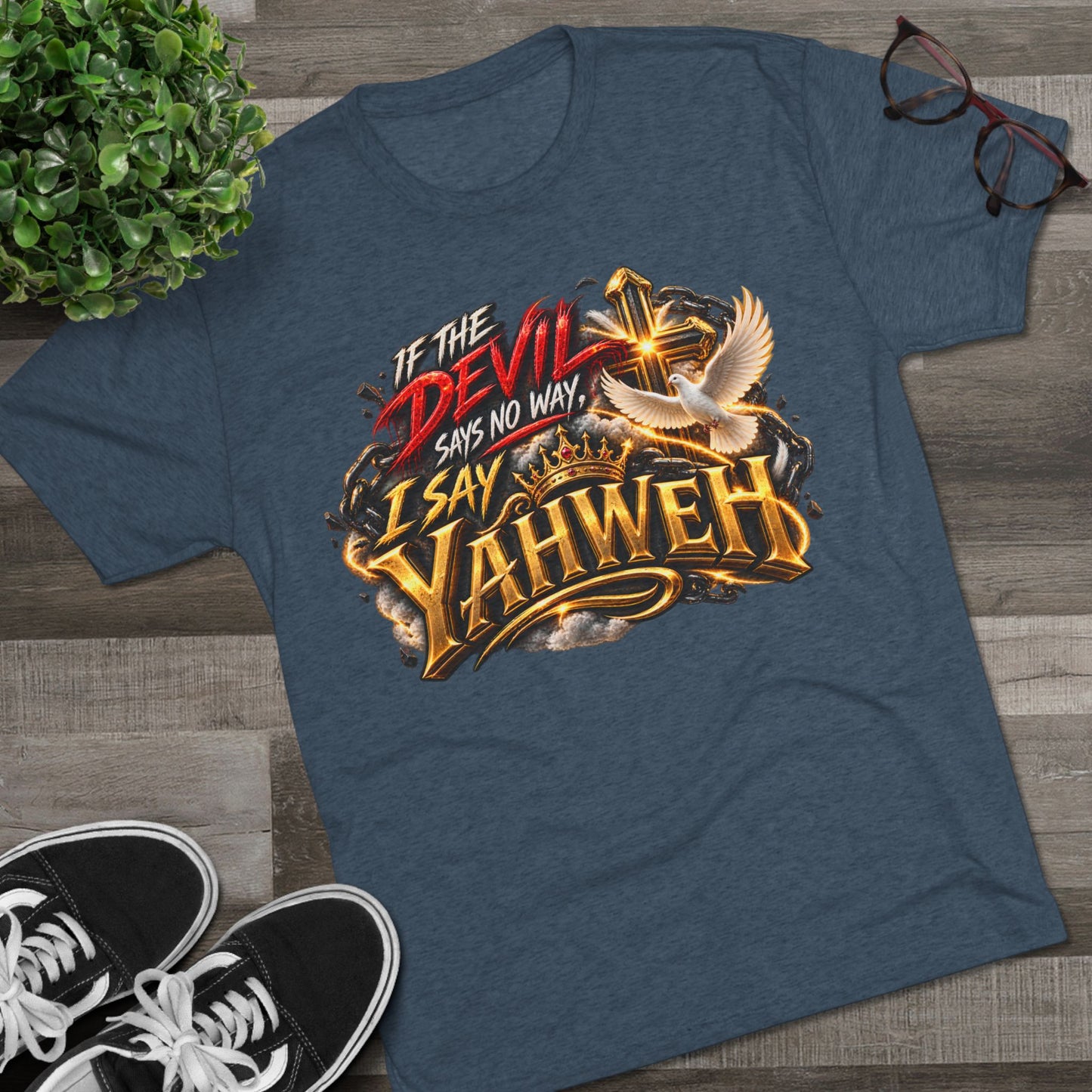 Vintage Yahweh Unisex Tri-Blend Crew Tee