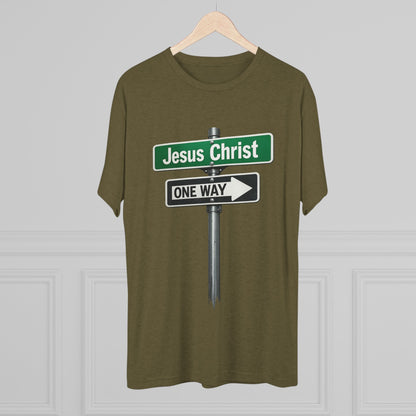 Jesus is The Way Unisex Tri-Blend Crew Tee