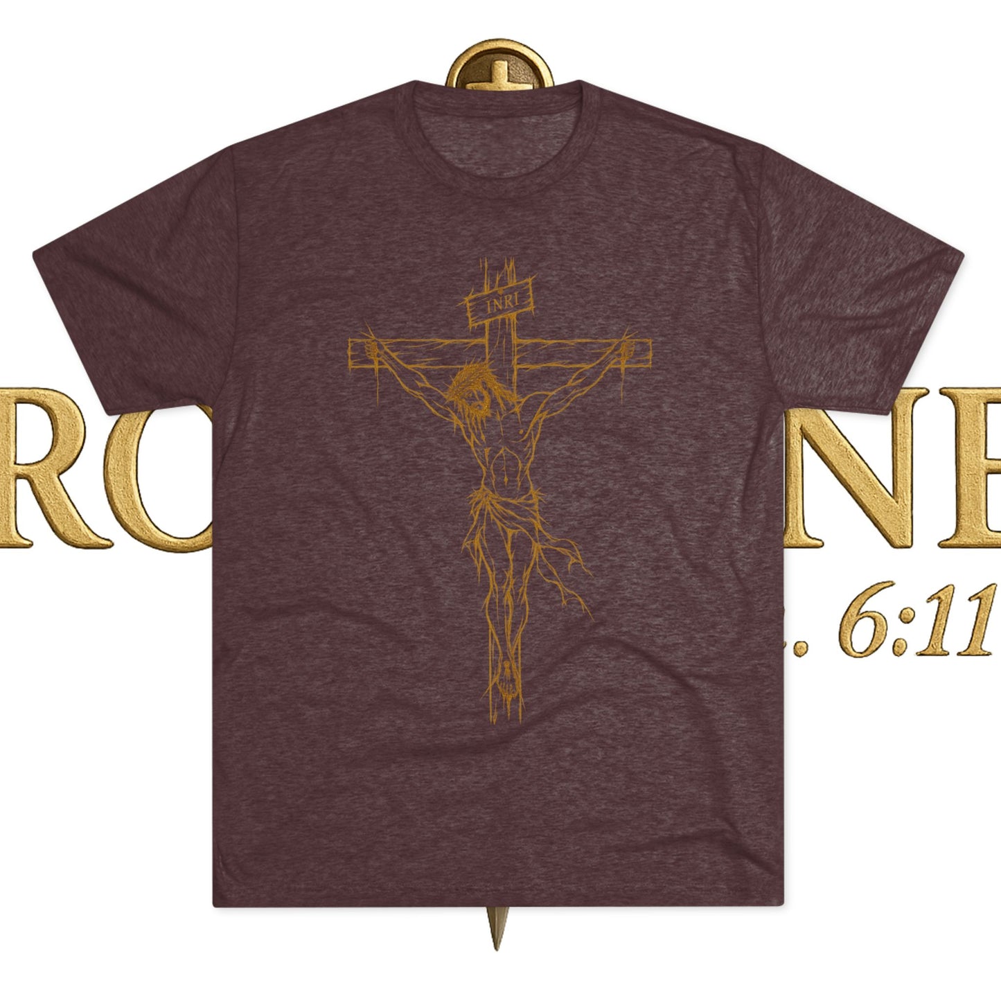 Crucifix Unisex Tri-Blend Crew Tee
