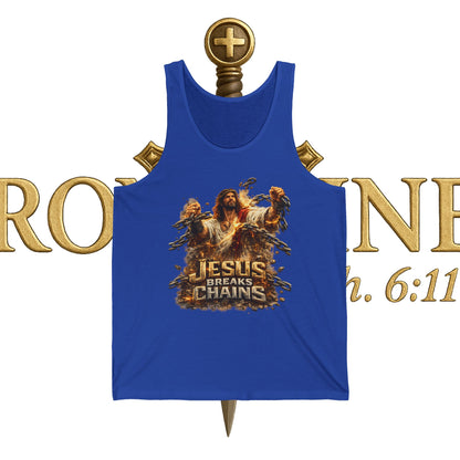 Jesus Breaks Chains Unisex Jersey Tank