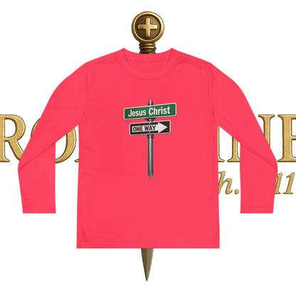Youth Jesus is The Way Long Sleeve Competitor Tee