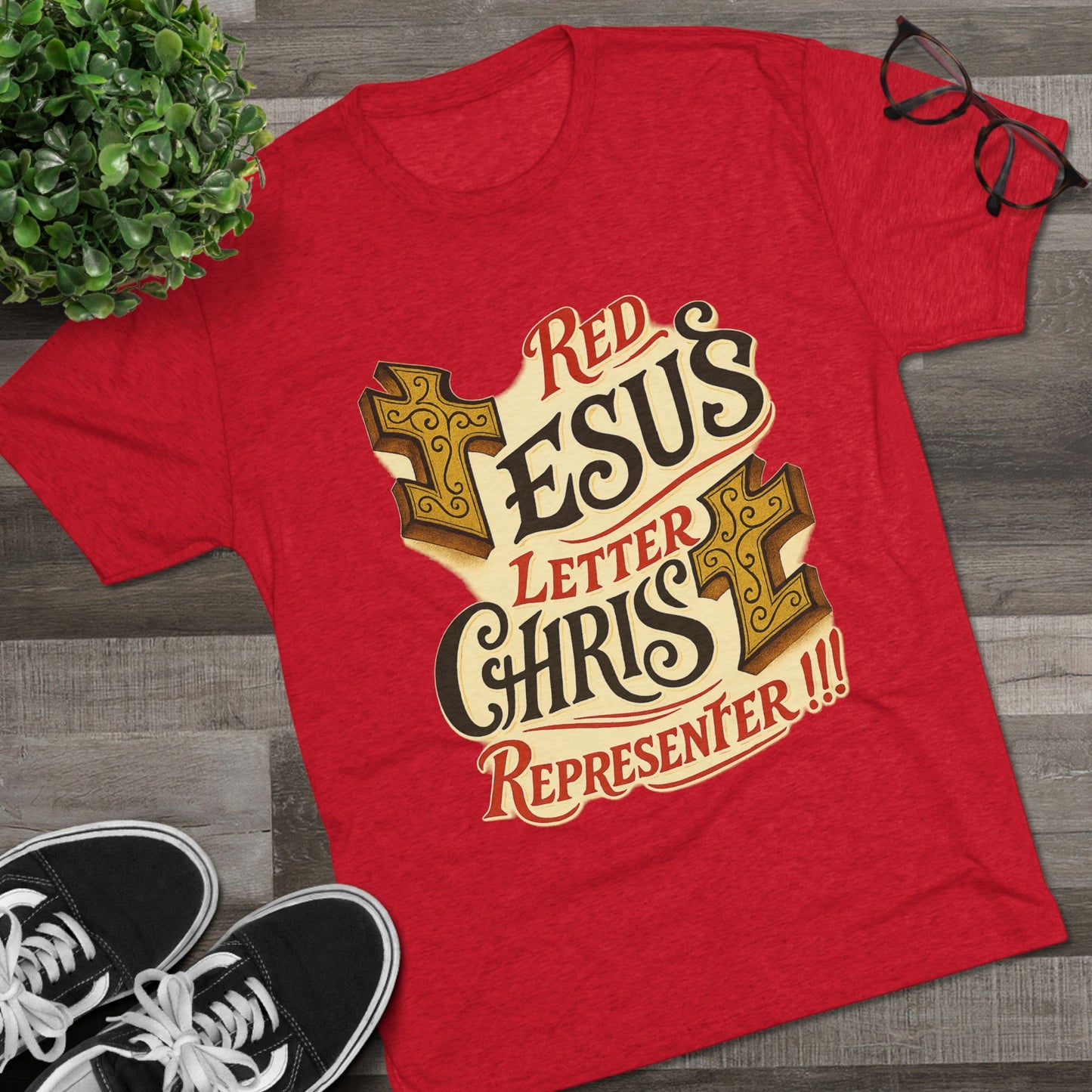 Red Letter Unisex Tri-Blend Crew Tee