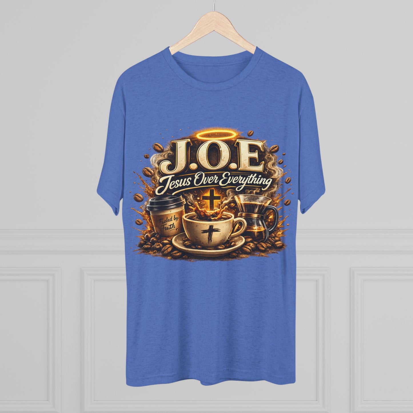 Jesus Over Everything Unisex Tri-Blend Crew Tee