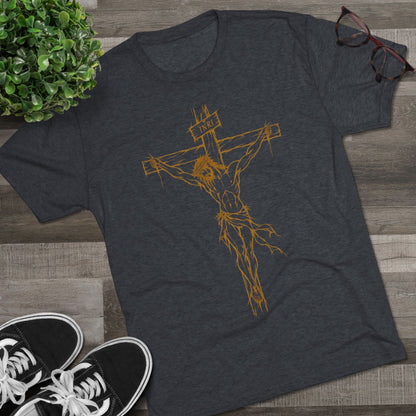 Crucifix Unisex Tri-Blend Crew Tee