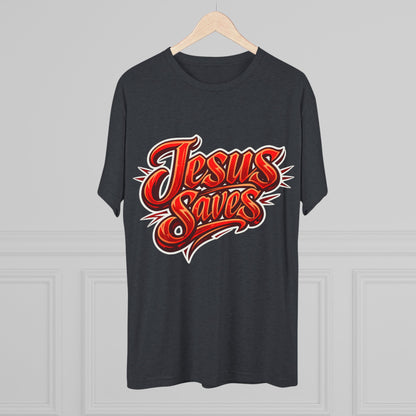 Jesus Saves Unisex Tri-Blend Crew Tee