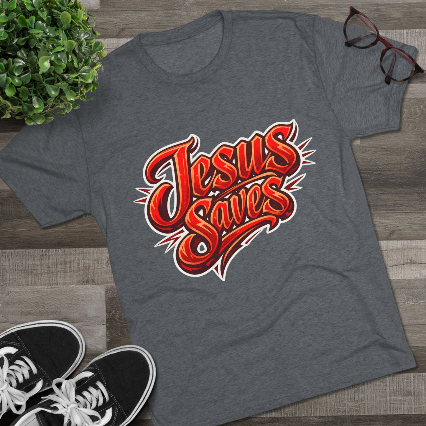 Jesus Saves Unisex Tri-Blend Crew Tee