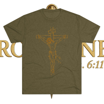 Crucifix Unisex Tri-Blend Crew Tee