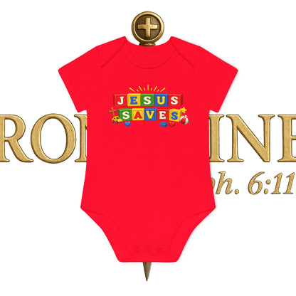 Baby Jesus Saves Organic Short Sleeve Bodysuit