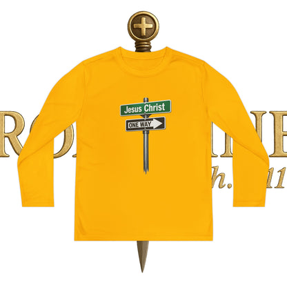 Youth Jesus is The Way Long Sleeve Competitor Tee