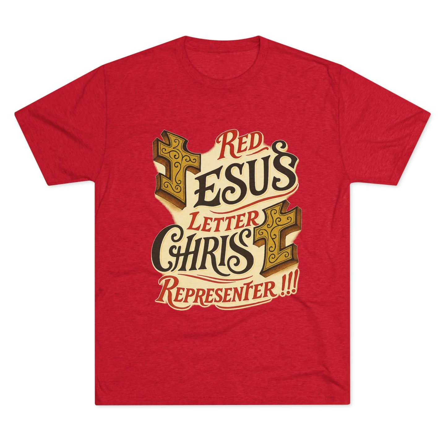 Red Letter Unisex Tri-Blend Crew Tee