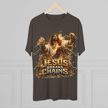 Jesus Breaks Chains Tri-Blend Crew Tee