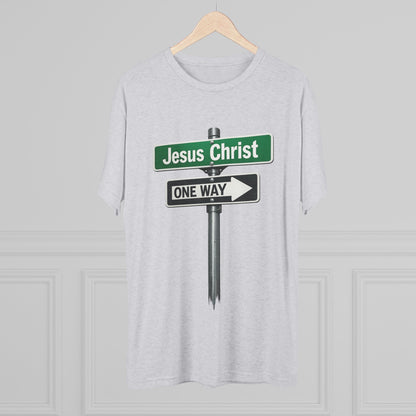 Jesus is The Way Unisex Tri-Blend Crew Tee