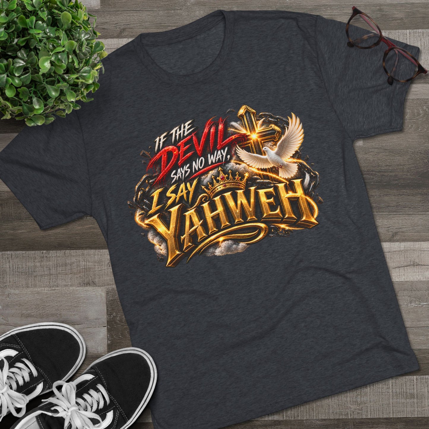 Vintage Yahweh Unisex Tri-Blend Crew Tee