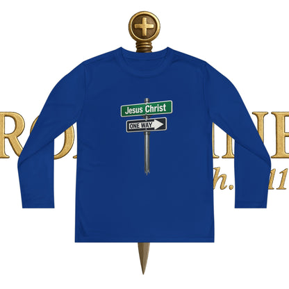 Youth Jesus is The Way Long Sleeve Competitor Tee