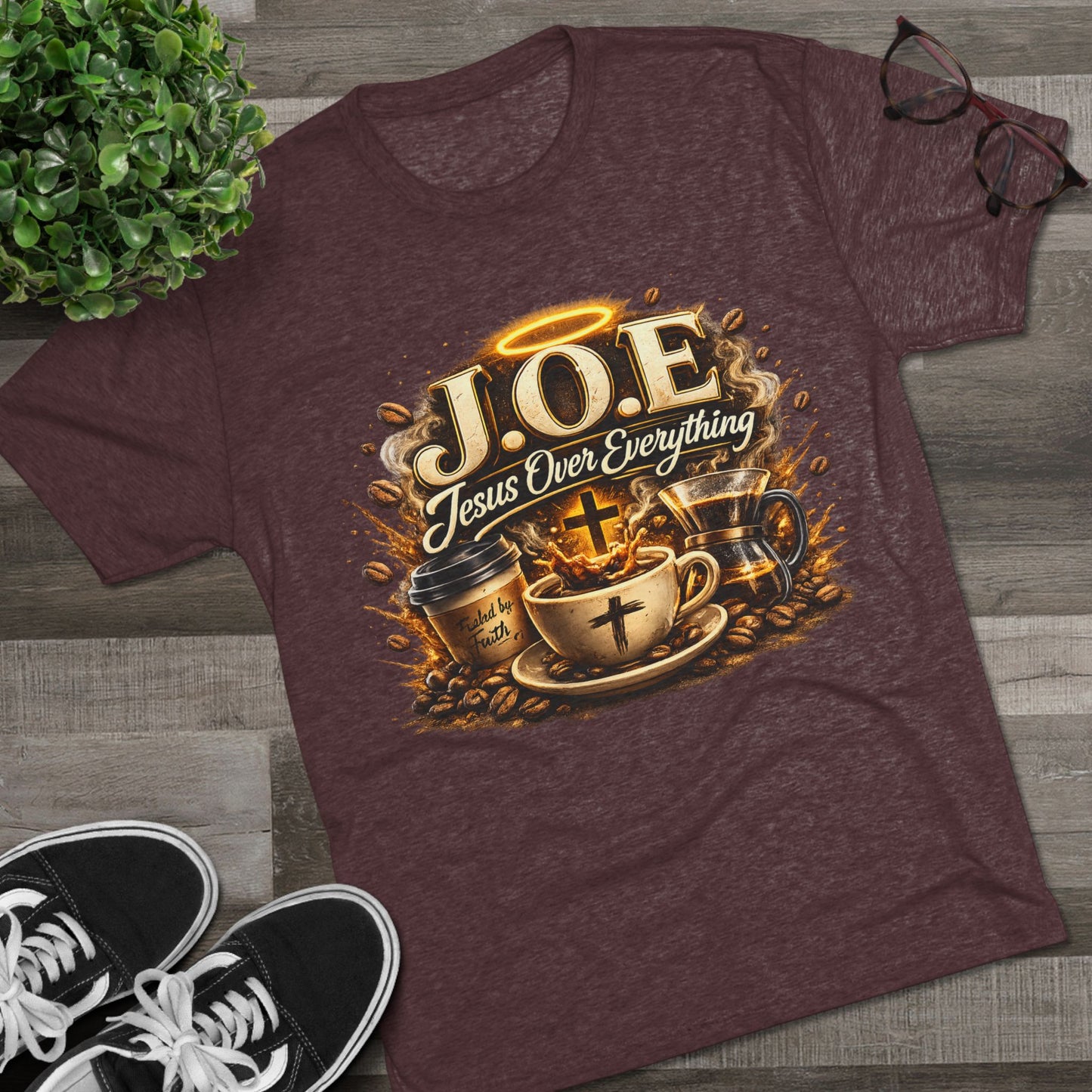 Jesus Over Everything Unisex Tri-Blend Crew Tee