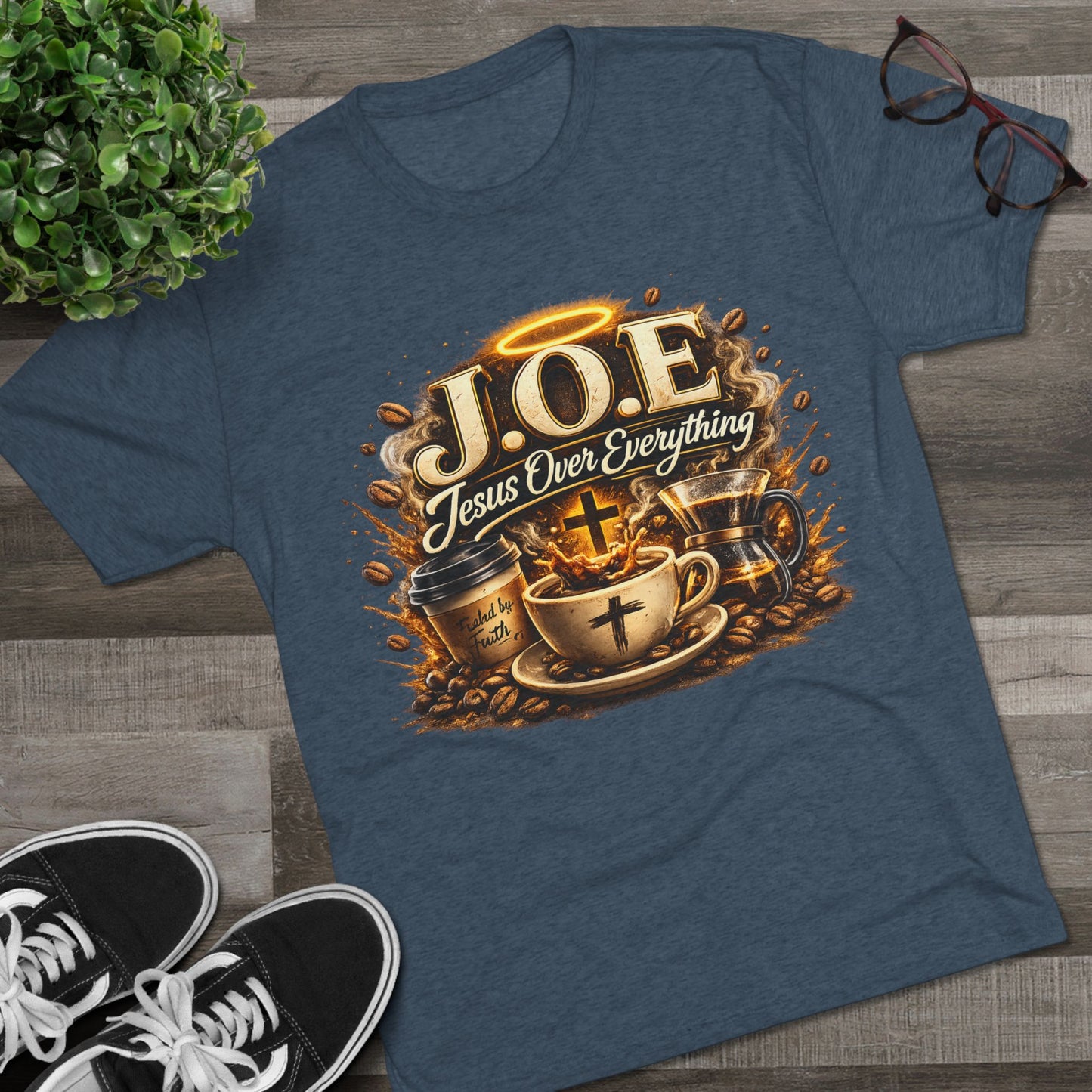 Jesus Over Everything Unisex Tri-Blend Crew Tee