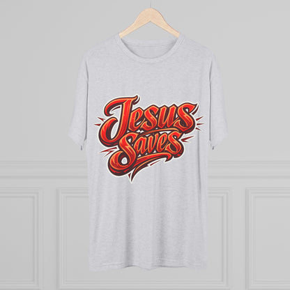 Jesus Saves Unisex Tri-Blend Crew Tee