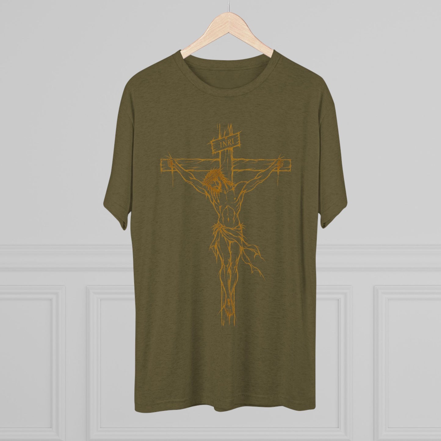 Crucifix Unisex Tri-Blend Crew Tee