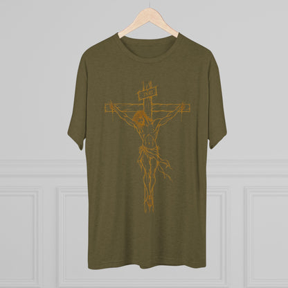 Crucifix Unisex Tri-Blend Crew Tee