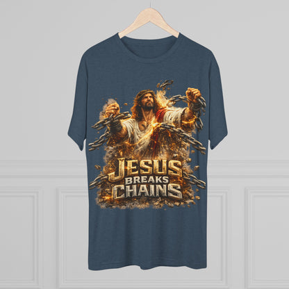 Jesus Breaks Chains Tri-Blend Crew Tee