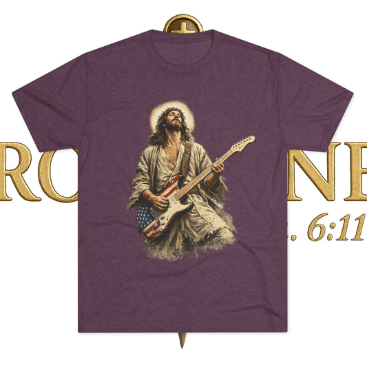 Jesus Rocks Unisex Tri-Blend Crew Tee