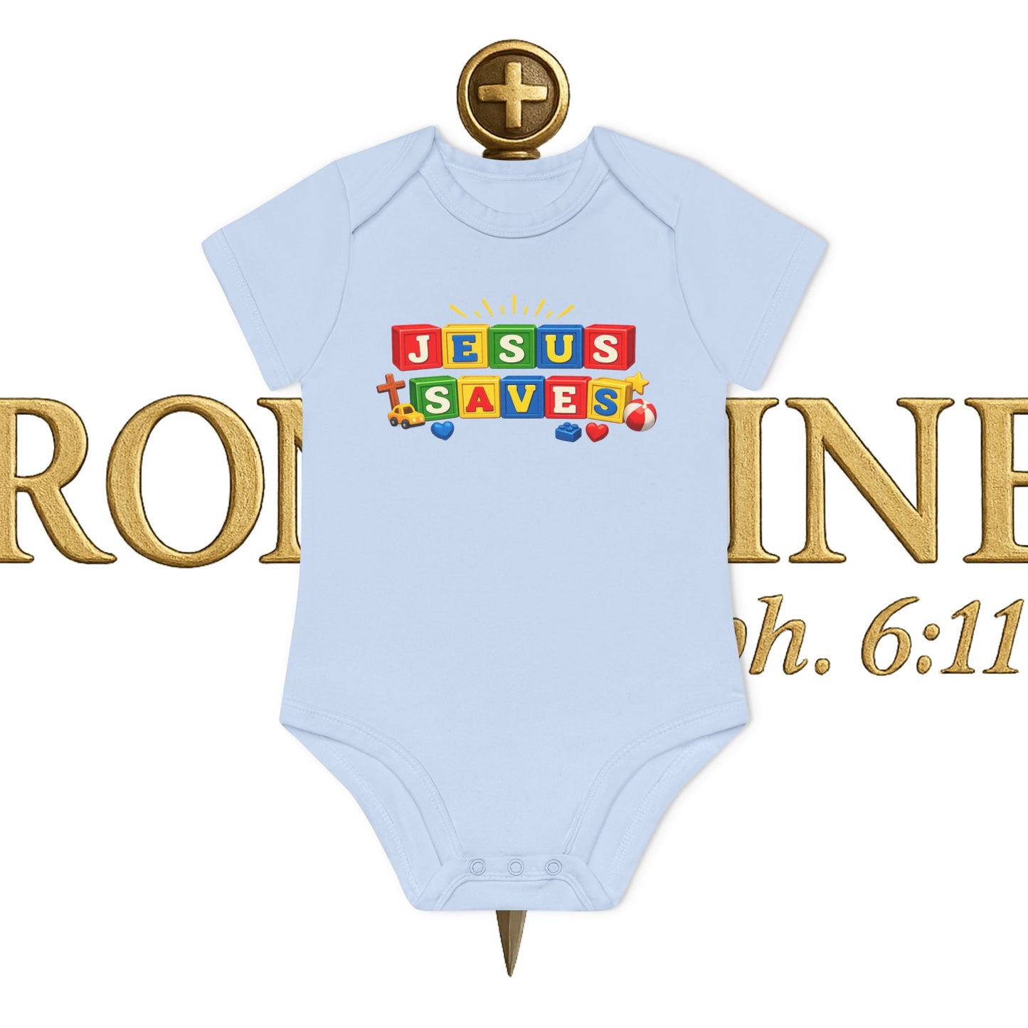 Baby Jesus Saves Organic Short Sleeve Bodysuit