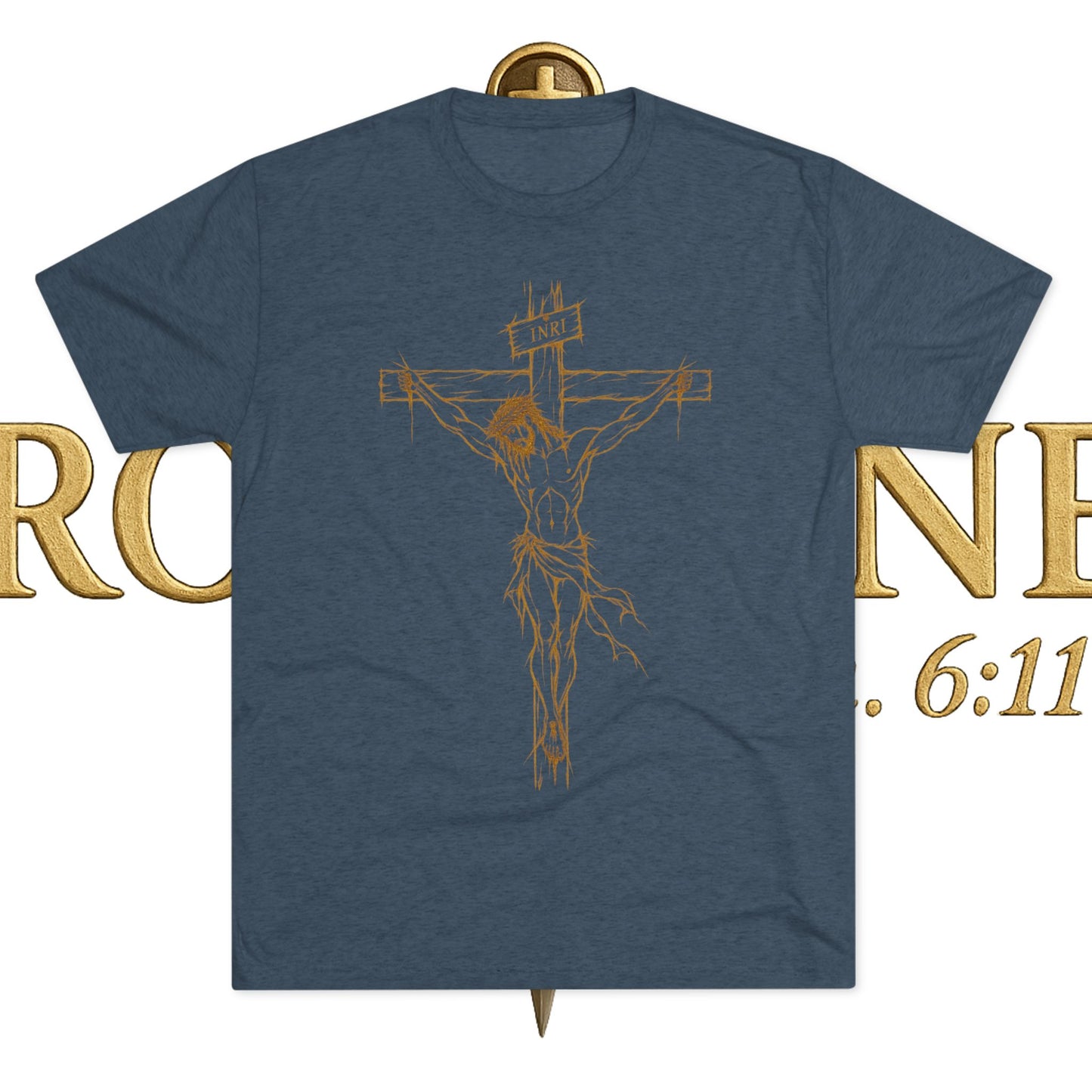 Crucifix Unisex Tri-Blend Crew Tee