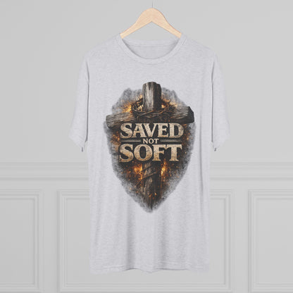 Saved but Not Soft Unisex Tri-Blend Crew Tee