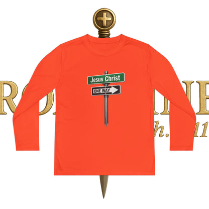 Youth Jesus is The Way Long Sleeve Competitor Tee