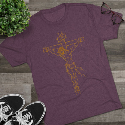 Crucifix Unisex Tri-Blend Crew Tee