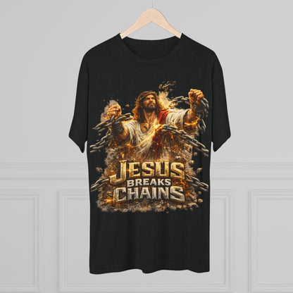 Jesus Breaks Chains Tri-Blend Crew Tee