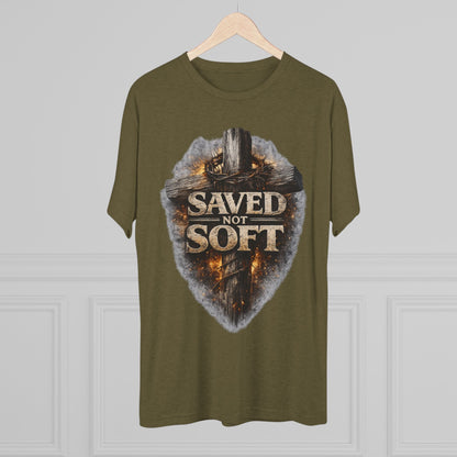 Saved but Not Soft Unisex Tri-Blend Crew Tee