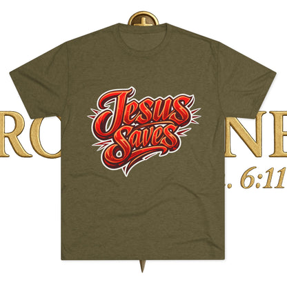 Jesus Saves Unisex Tri-Blend Crew Tee