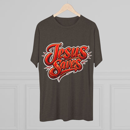 Jesus Saves Unisex Tri-Blend Crew Tee