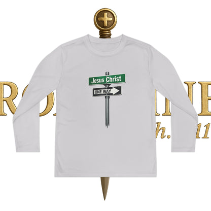 Youth Jesus is The Way Long Sleeve Competitor Tee