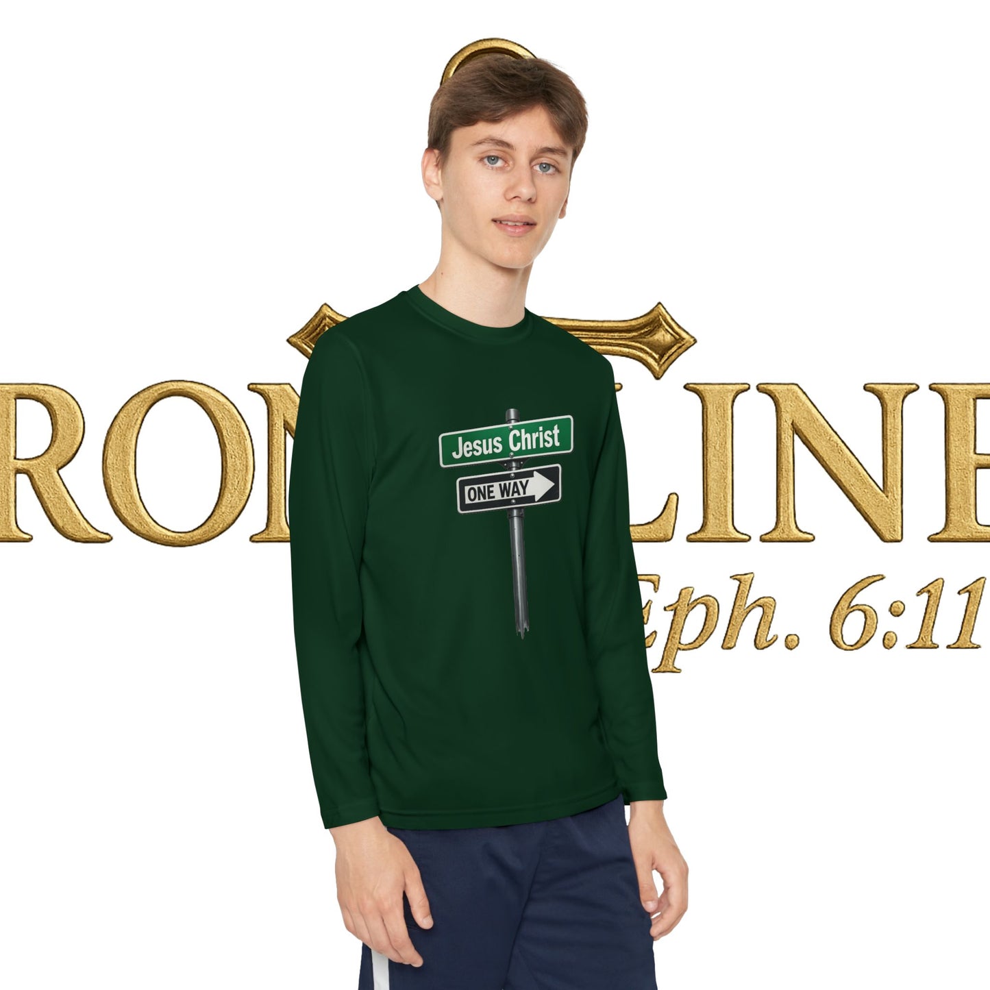 Youth Jesus is The Way Long Sleeve Competitor Tee
