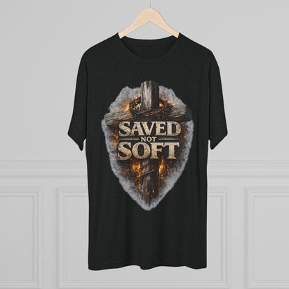 Saved but Not Soft Unisex Tri-Blend Crew Tee