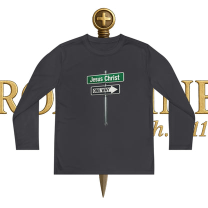 Youth Jesus is The Way Long Sleeve Competitor Tee
