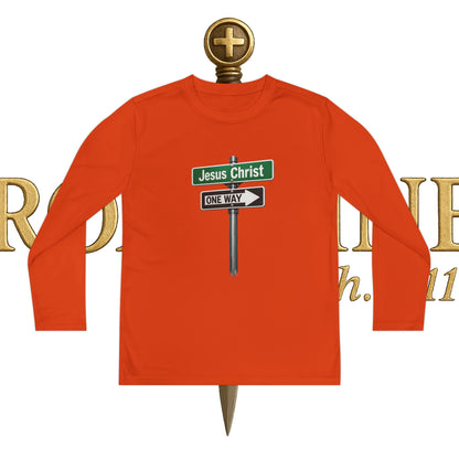 Youth Jesus is The Way Long Sleeve Competitor Tee