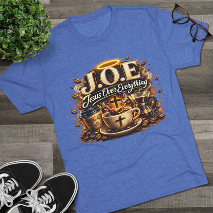 Jesus Over Everything Unisex Tri-Blend Crew Tee