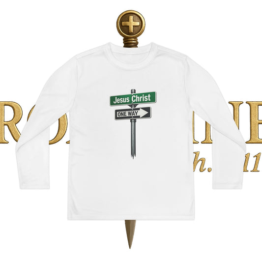 Youth Jesus is The Way Long Sleeve Competitor Tee