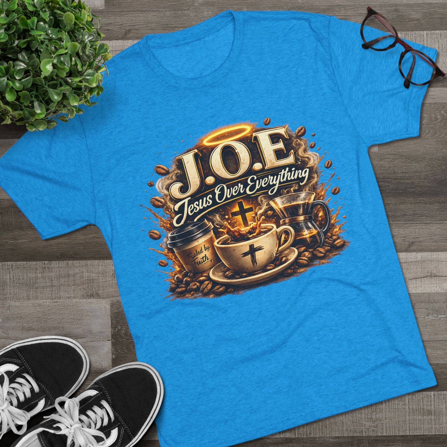 Jesus Over Everything Unisex Tri-Blend Crew Tee