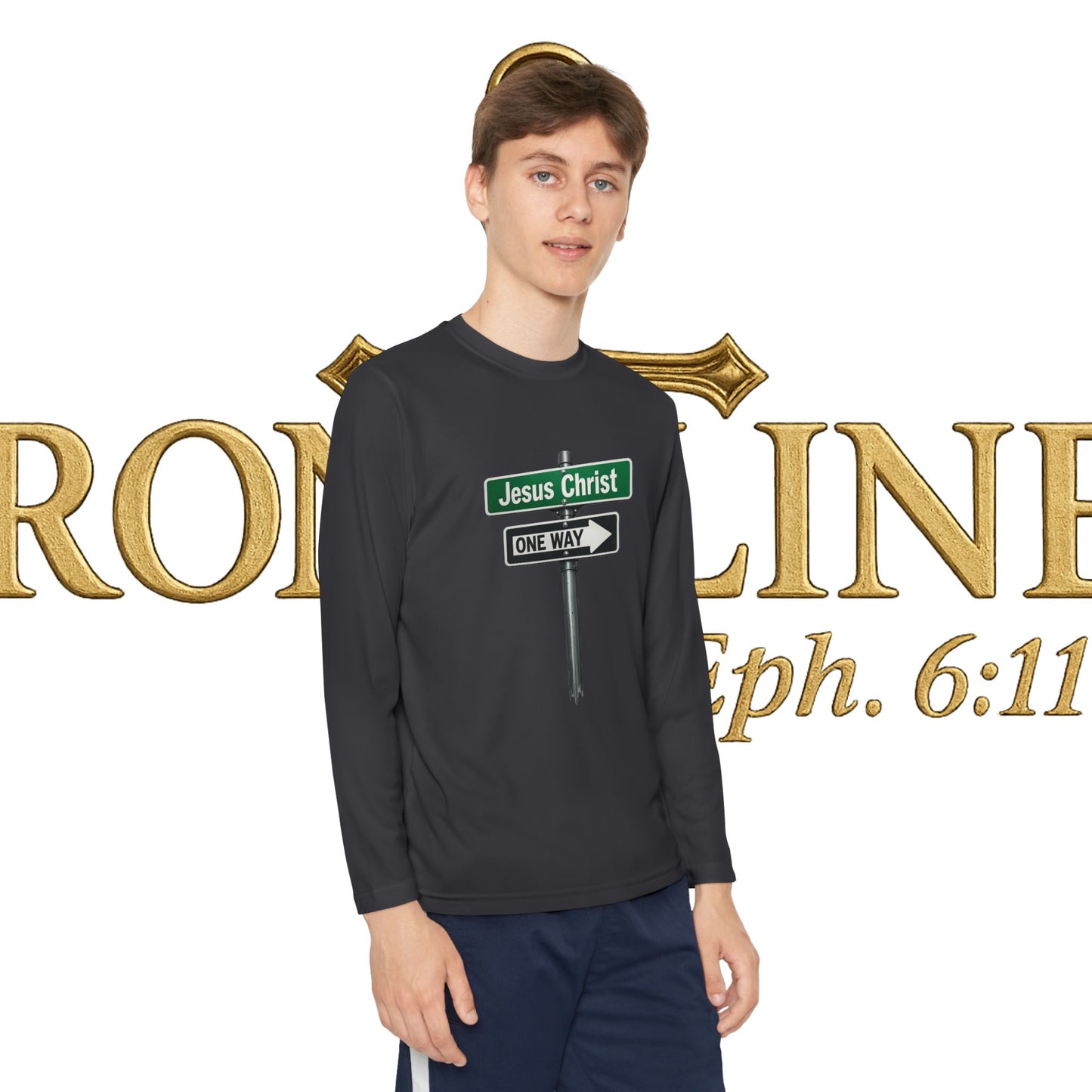 Youth Jesus is The Way Long Sleeve Competitor Tee